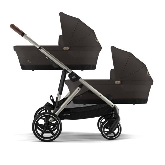 Коляска универсальная для двойни 2 в 1 Cybex Gazelle S TPE Chocolate Brown Коляска универсальная для двойни 2 в 1 Cybex Gazelle S TPE Chocolate Brown
