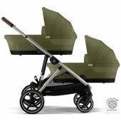 Коляска универсальная для двойни 2 в 1 Cybex eGazelle S TPE Moss Green Коляска универсальная для двойни 2 в 1 Cybex eGazelle S TPE Moss Green