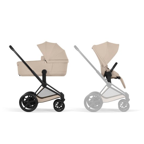 Коляска універсальна 2 в 1 Cybex ePriam Style BLK Cozy Beige Коляска універсальна 2 в 1 Cybex ePriam Style BLK Cozy Beige