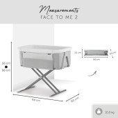Дитяче ліжечко Hauck Face to Me 2 Melange Grey